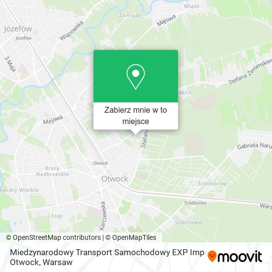 Mapa Miedzynarodowy Transport Samochodowy EXP Imp Otwock