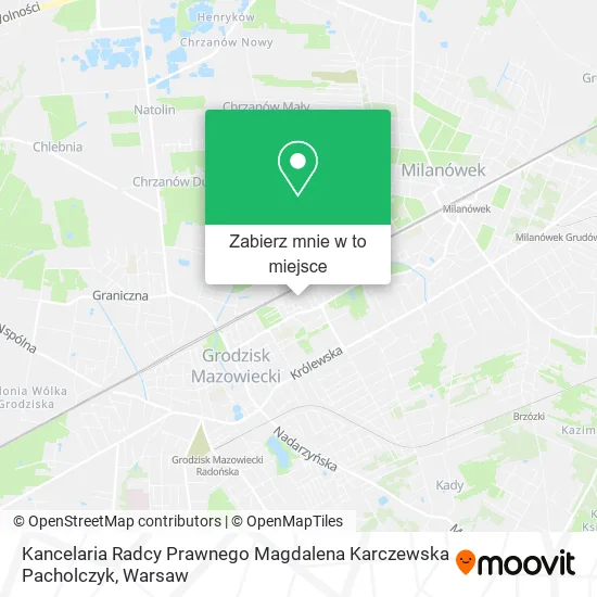 Mapa Kancelaria Radcy Prawnego Magdalena Karczewska Pacholczyk