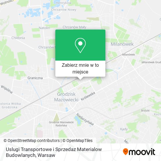 Mapa Uslugi Transportowe i Sprzedaz Materialow Budowlanych