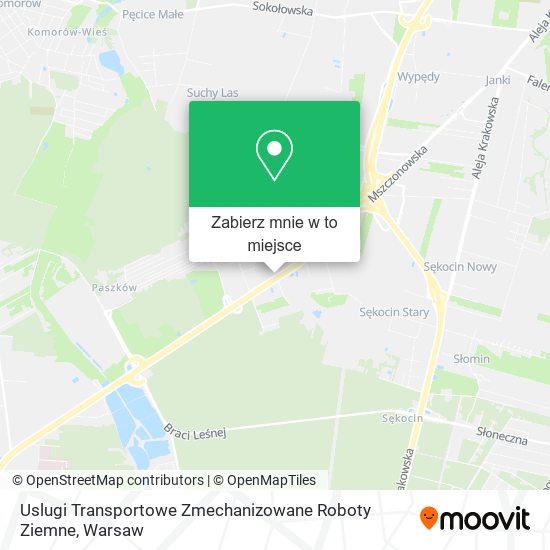 Mapa Uslugi Transportowe Zmechanizowane Roboty Ziemne