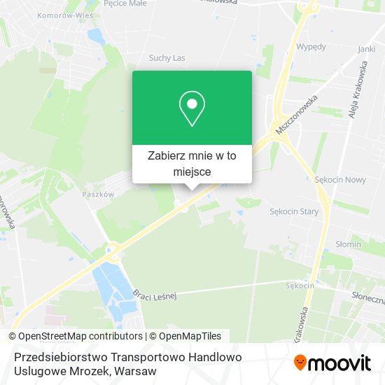 Mapa Przedsiebiorstwo Transportowo Handlowo Uslugowe Mrozek