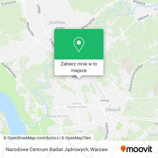 Mapa Narodowe Centrum Badań Jądrowych