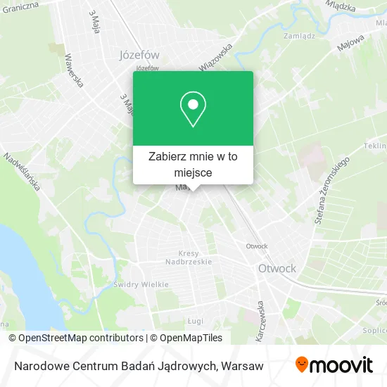 Mapa Narodowe Centrum Badań Jądrowych