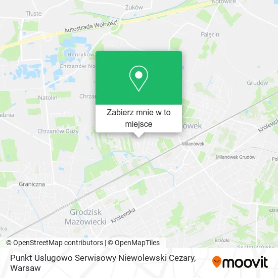 Mapa Punkt Uslugowo Serwisowy Niewolewski Cezary