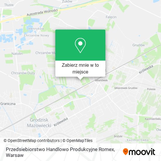 Mapa Przedsiebiorstwo Handlowo Produkcyjne Romex