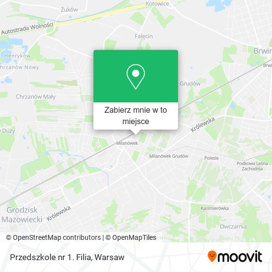 Mapa Przedszkole nr 1. Filia