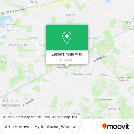 Mapa Artin Hurtownia Hydrauliczna.