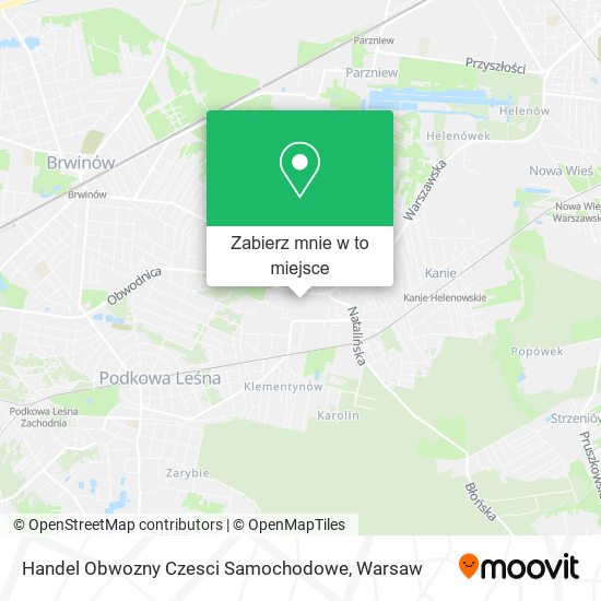 Mapa Handel Obwozny Czesci Samochodowe