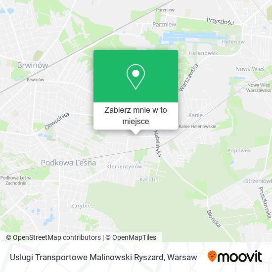 Mapa Uslugi Transportowe Malinowski Ryszard