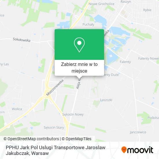 Mapa PPHU Jark Pol Uslugi Transportowe Jaroslaw Jakubczak