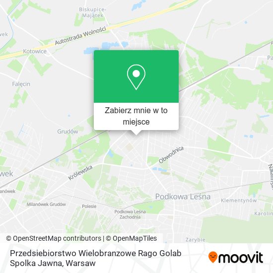 Mapa Przedsiebiorstwo Wielobranzowe Rago Golab Spolka Jawna