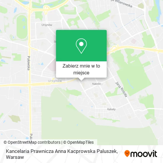 Mapa Kancelaria Prawnicza Anna Kacprowska Paluszek