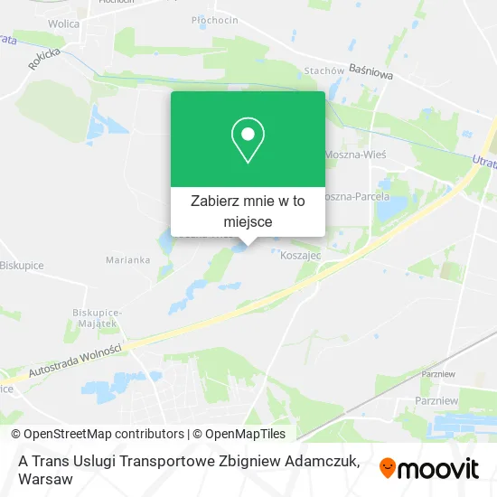 Mapa A Trans Uslugi Transportowe Zbigniew Adamczuk