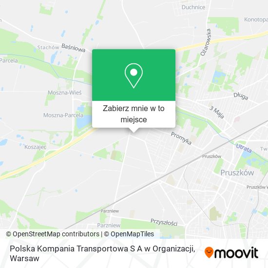 Mapa Polska Kompania Transportowa S A w Organizacji