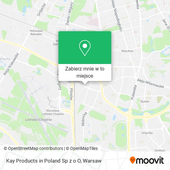 Mapa Kay Products in Poland Sp z o O