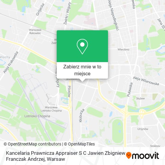 Mapa Kancelaria Prawnicza Appraiser S C Jawien Zbigniew Franczak Andrzej