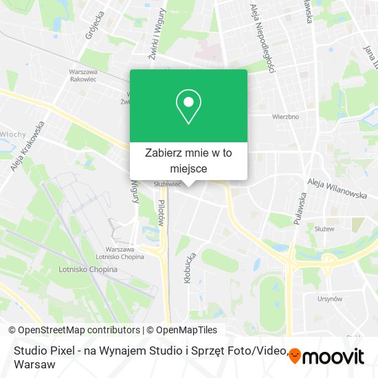 Mapa Studio Pixel - na Wynajem Studio i Sprzęt Foto / Video