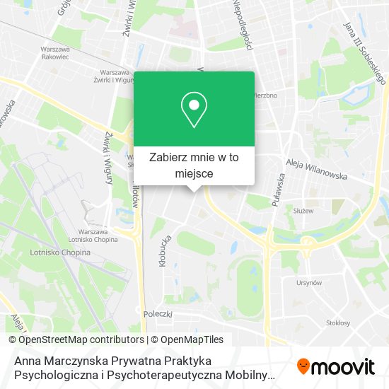 Mapa Anna Marczynska Prywatna Praktyka Psychologiczna i Psychoterapeutyczna Mobilny Psycholog