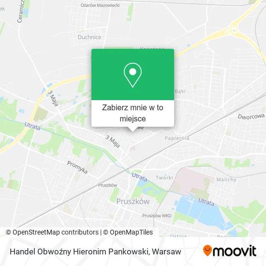 Mapa Handel Obwoźny Hieronim Pankowski