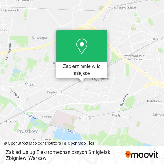 Mapa Zaklad Uslug Elektromechanicznych Smigielski Zbigniew