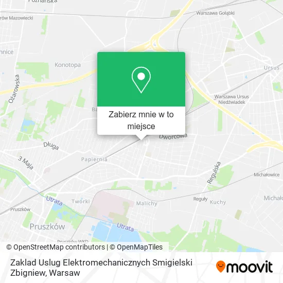 Mapa Zaklad Uslug Elektromechanicznych Smigielski Zbigniew