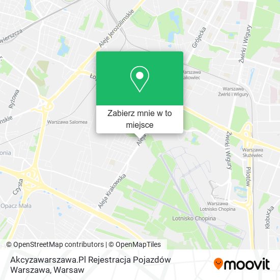 Mapa Akcyzawarszawa.Pl Rejestracja Pojazdów Warszawa