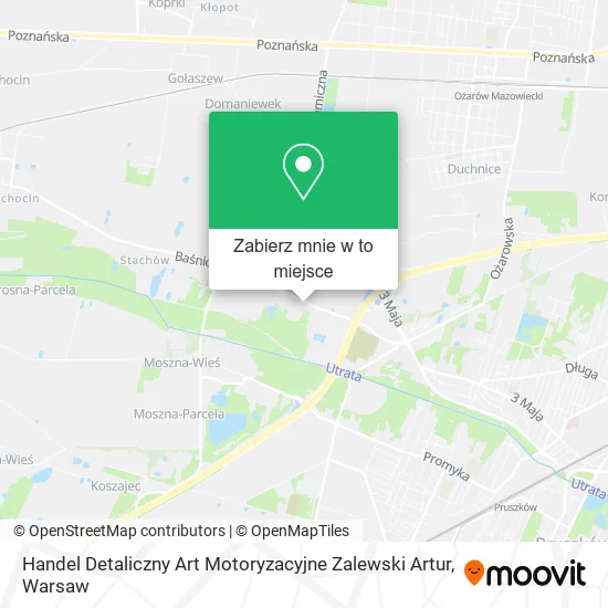 Mapa Handel Detaliczny Art Motoryzacyjne Zalewski Artur