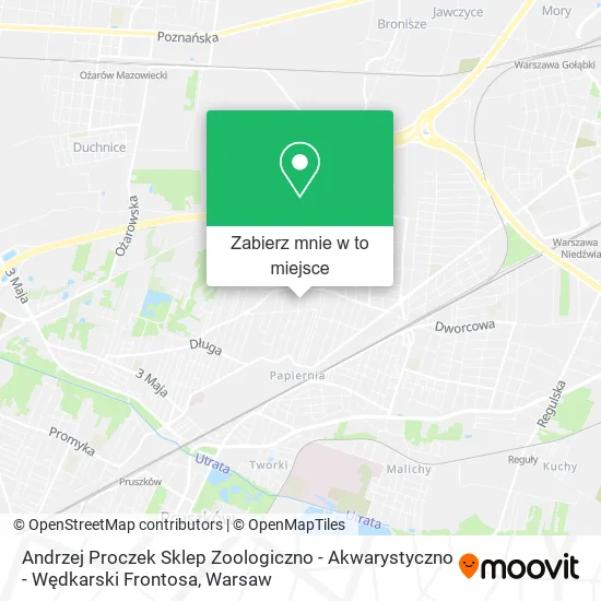 Mapa Andrzej Proczek Sklep Zoologiczno - Akwarystyczno - Wędkarski Frontosa