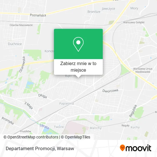 Mapa Departament Promocji