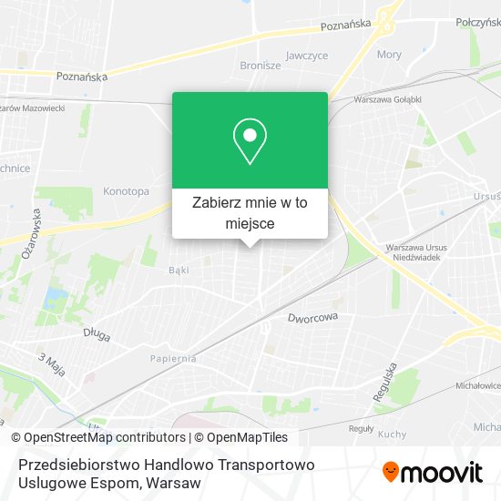 Mapa Przedsiebiorstwo Handlowo Transportowo Uslugowe Espom