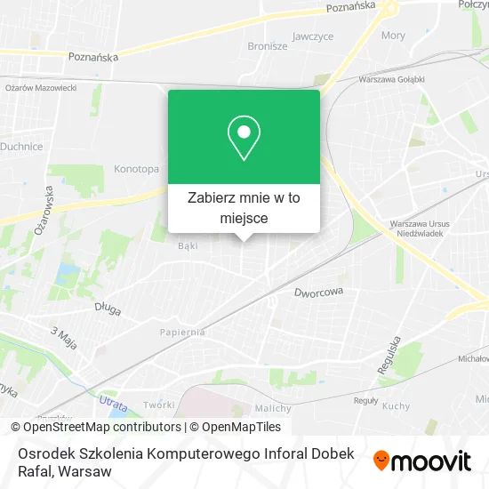 Mapa Osrodek Szkolenia Komputerowego Inforal Dobek Rafal
