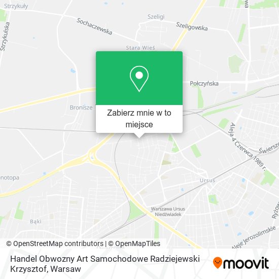 Mapa Handel Obwozny Art Samochodowe Radziejewski Krzysztof