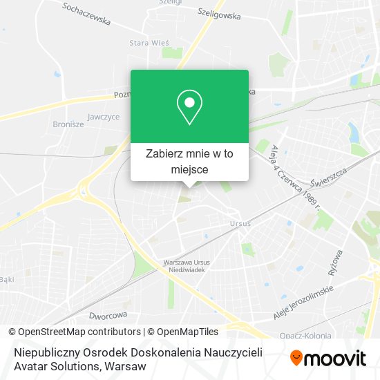 Mapa Niepubliczny Osrodek Doskonalenia Nauczycieli Avatar Solutions