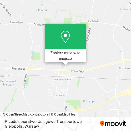 Mapa Przedsiebiorstwo Uslugowe Transportowe Gielopolis