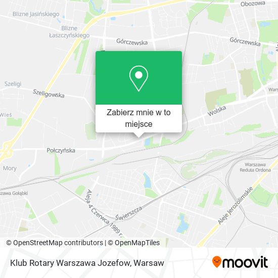 Mapa Klub Rotary Warszawa Jozefow