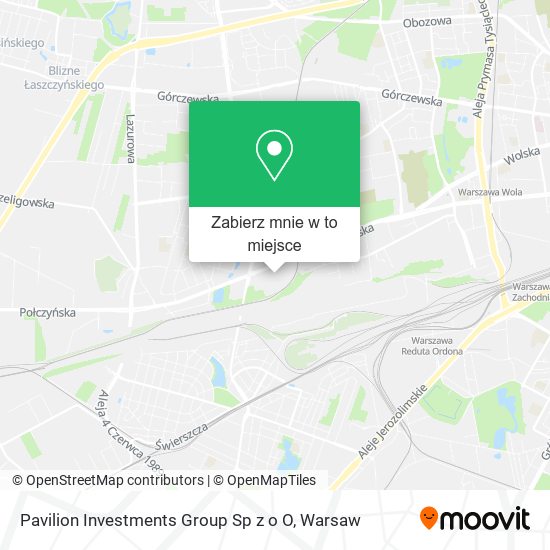 Mapa Pavilion Investments Group Sp z o O