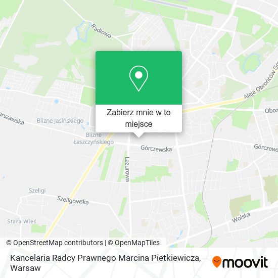 Mapa Kancelaria Radcy Prawnego Marcina Pietkiewicza