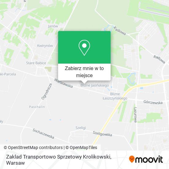 Mapa Zaklad Transportowo Sprzetowy Krolikowski