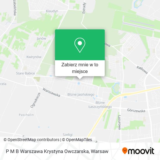 Mapa P M B Warszawa Krystyna Owczarska