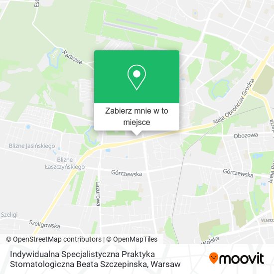 Mapa Indywidualna Specjalistyczna Praktyka Stomatologiczna Beata Szczepinska