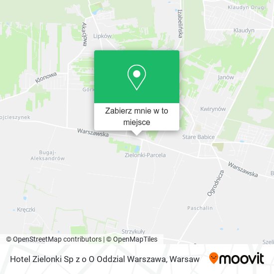 Mapa Hotel Zielonki Sp z o O Oddzial Warszawa