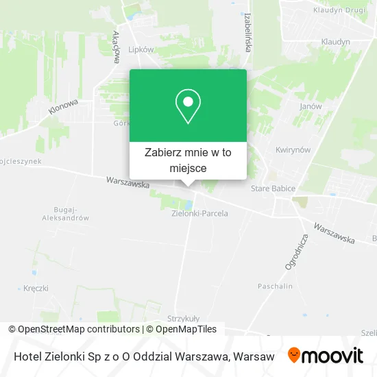 Mapa Hotel Zielonki Sp z o O Oddzial Warszawa