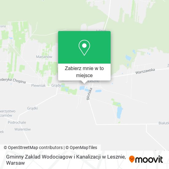 Mapa Gminny Zaklad Wodociagow i Kanalizacji w Lesznie