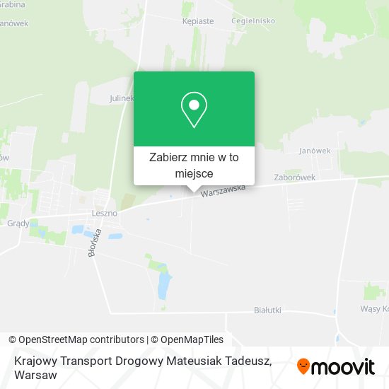 Mapa Krajowy Transport Drogowy Mateusiak Tadeusz