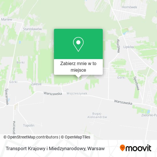 Mapa Transport Krajowy i Miedzynarodowy