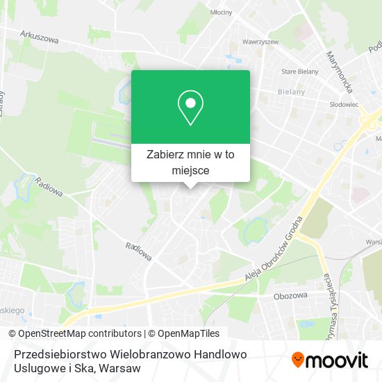 Mapa Przedsiebiorstwo Wielobranzowo Handlowo Uslugowe i Ska