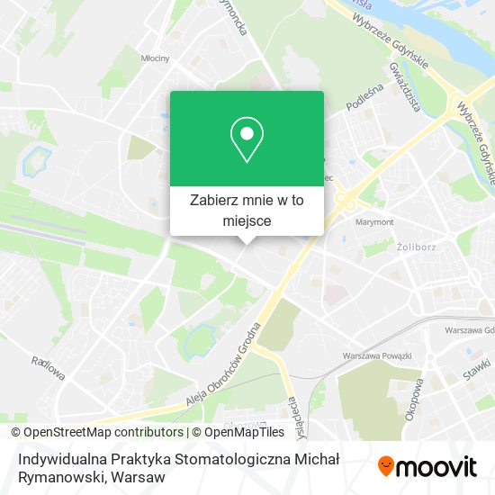 Mapa Indywidualna Praktyka Stomatologiczna Michał Rymanowski