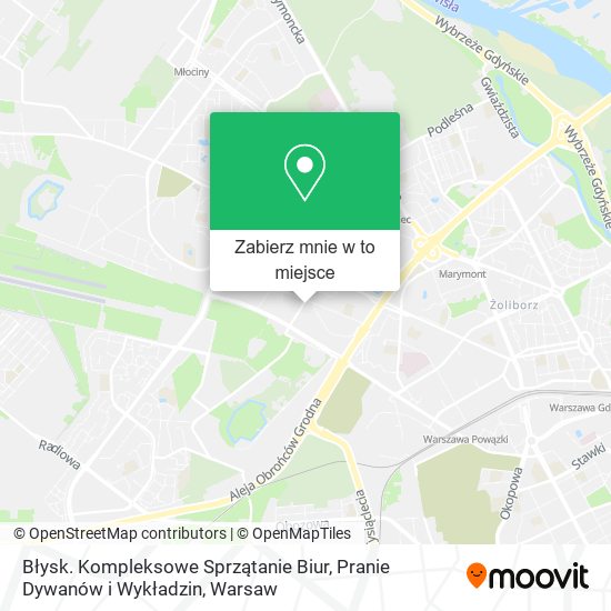 Mapa Błysk. Kompleksowe Sprzątanie Biur, Pranie Dywanów i Wykładzin