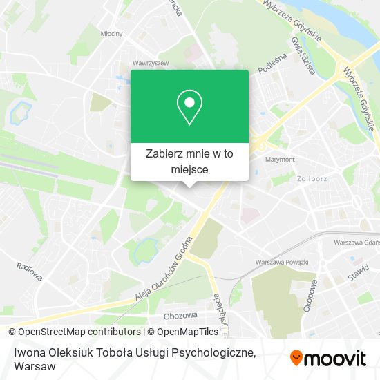 Mapa Iwona Oleksiuk Toboła Usługi Psychologiczne