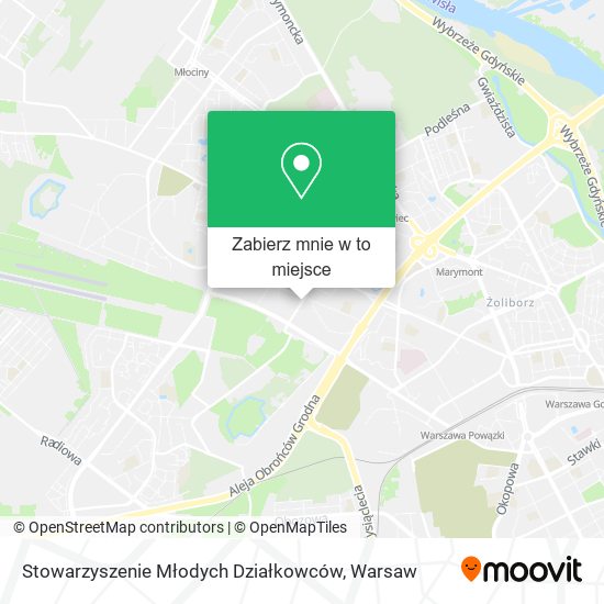 Mapa Stowarzyszenie Młodych Działkowców